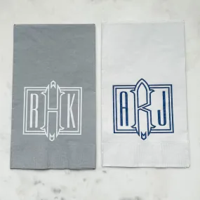 Rectangle Monogrammed 3Ply Guest Towels