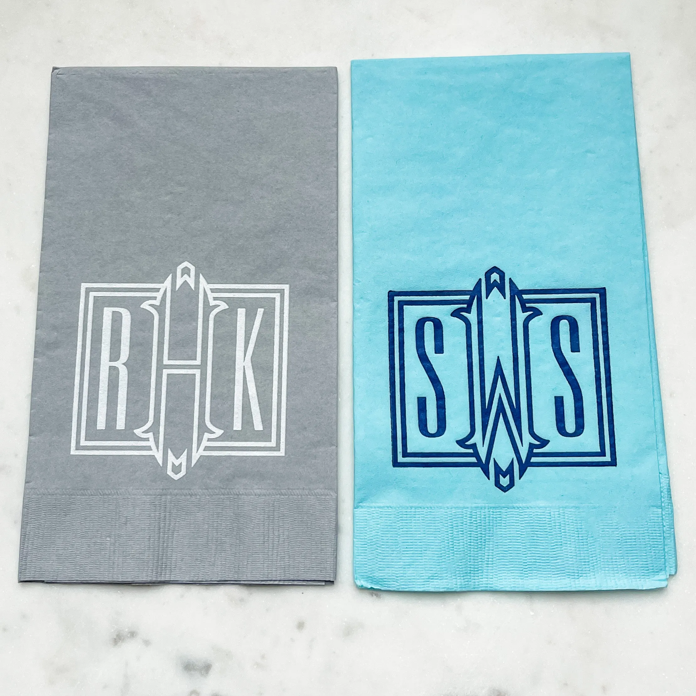 Rectangle Monogrammed 3Ply Guest Towels