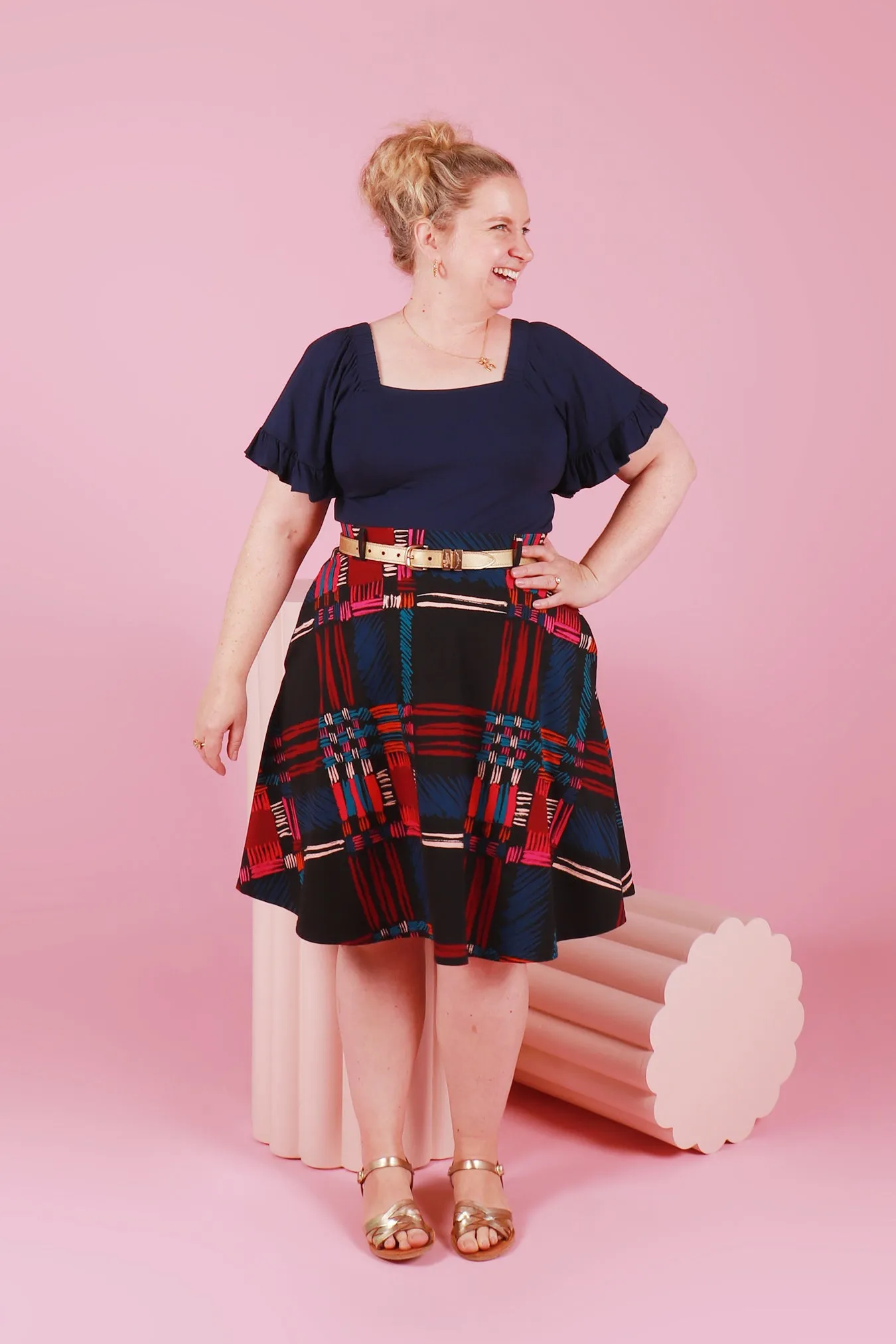 Rizzo Skirt Painted Plaid