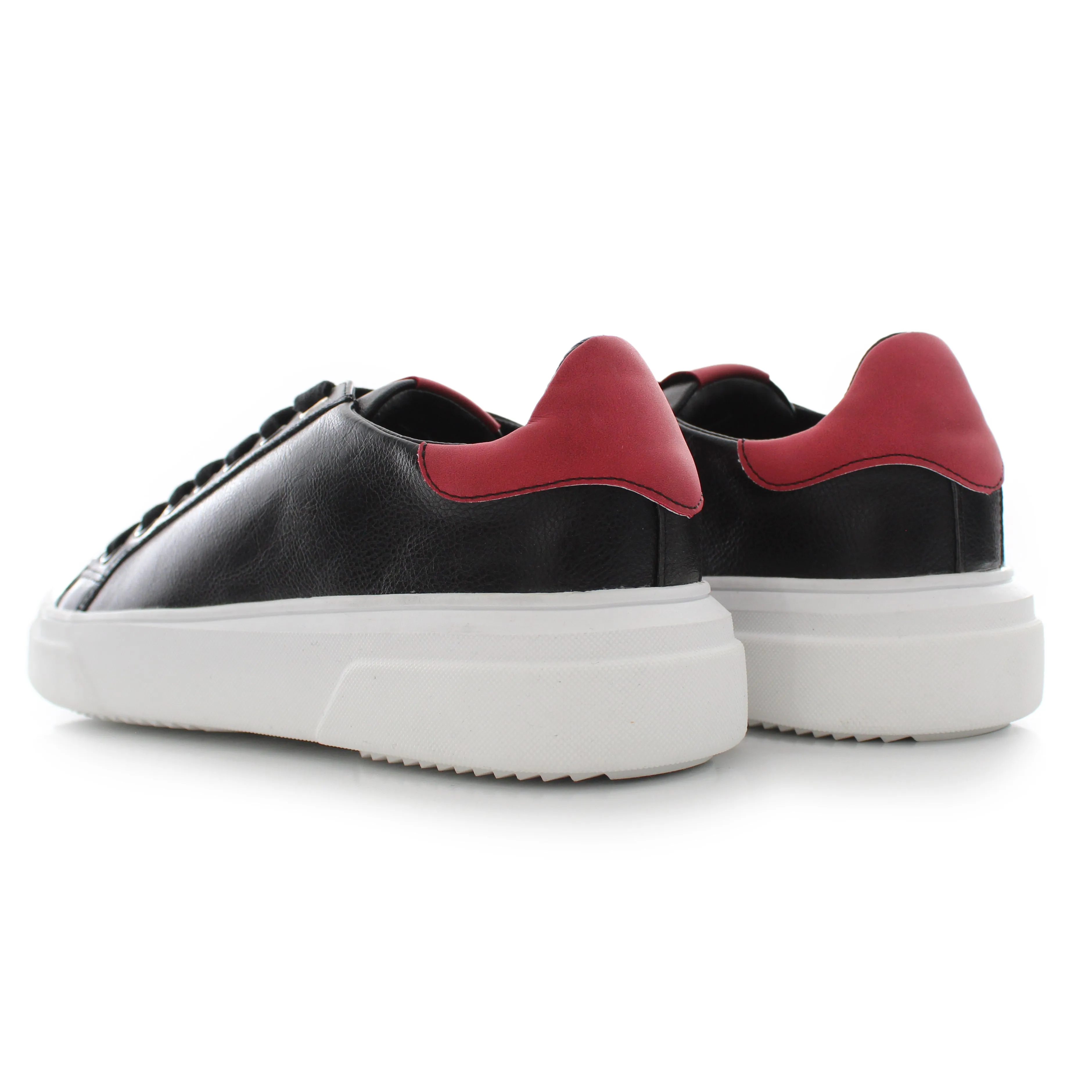 Sneakers Bassa Con Retro Rosso Suola Bianca Art. Sc40