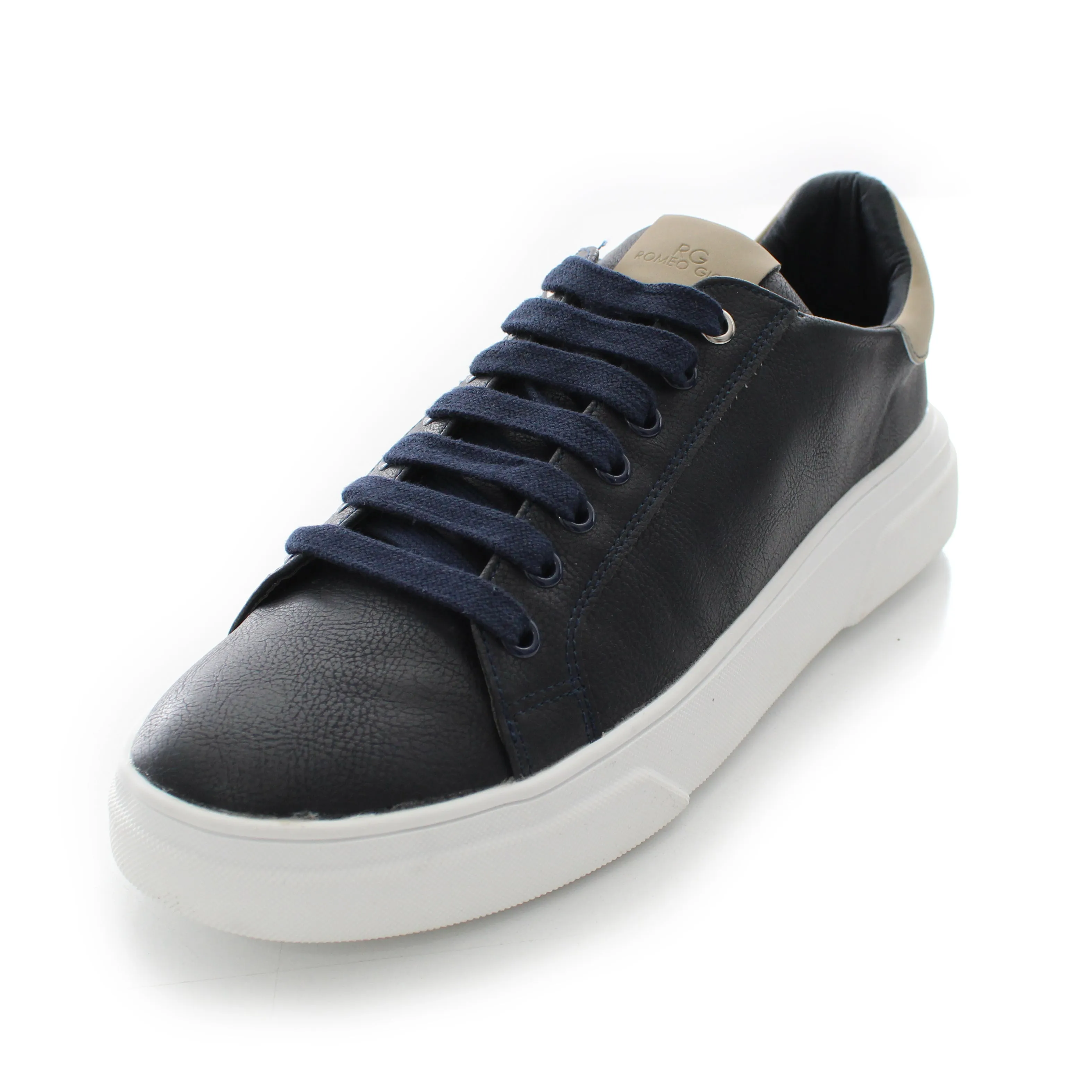 Sneakers Uomo Blu con Retro Taupe e Suola Bianca Art. Sc40