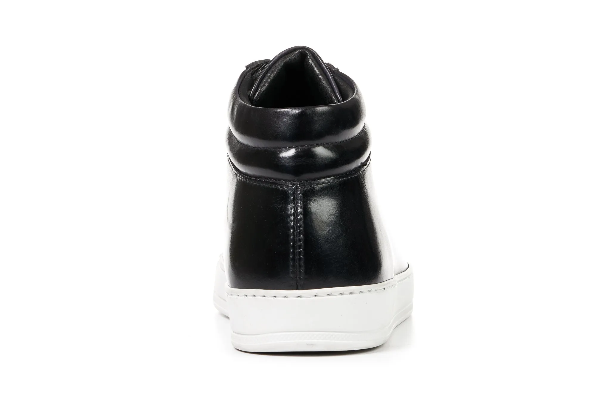 The Carter Mid-Top Sneaker - Nero - White Sole