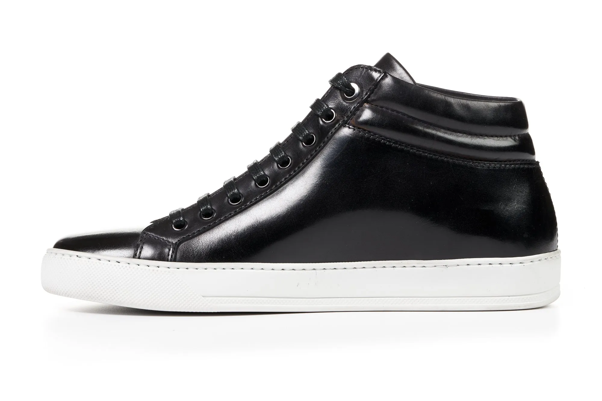 The Carter Mid-Top Sneaker - Nero - White Sole