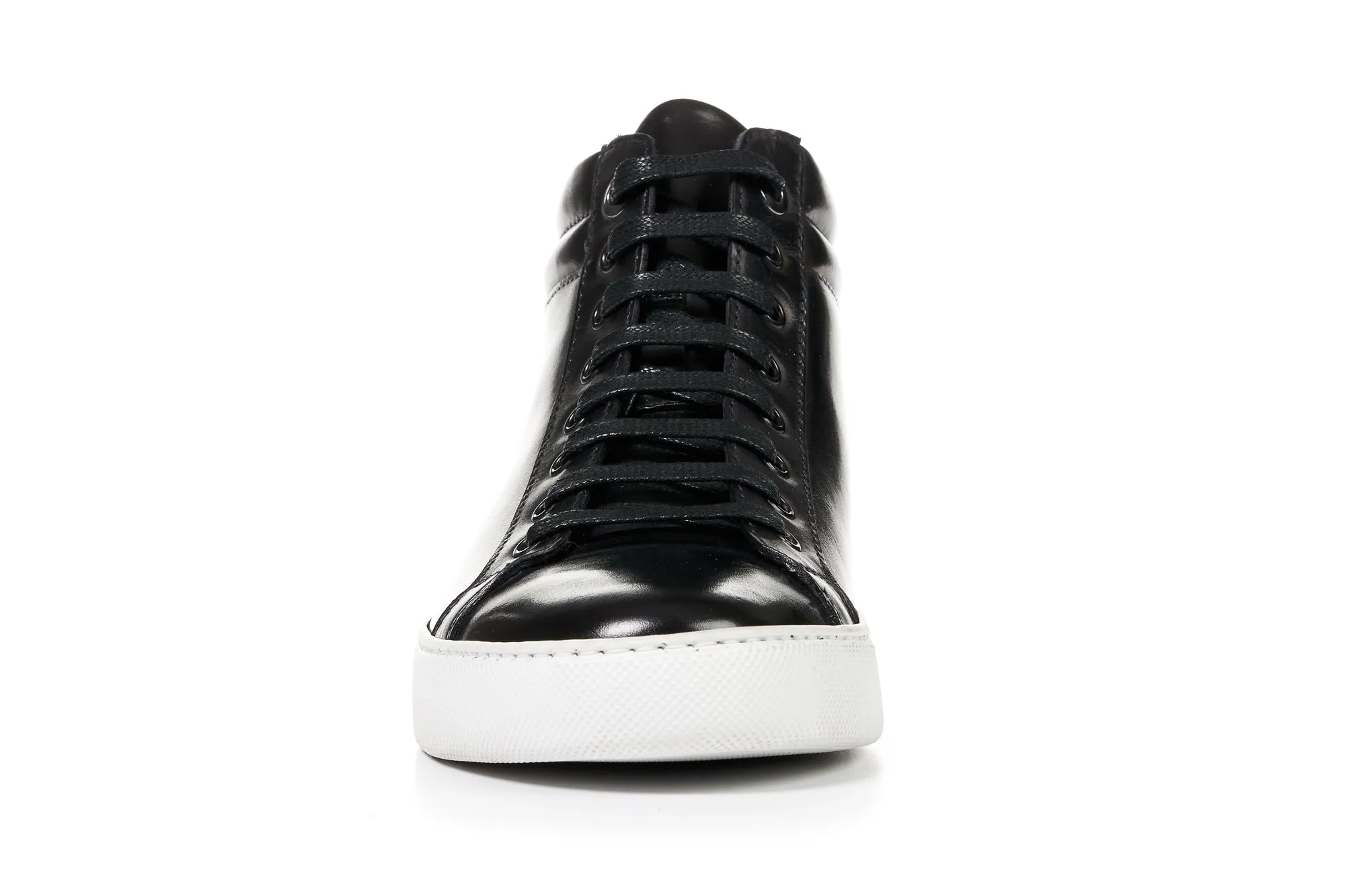 The Carter Mid-Top Sneaker - Nero - White Sole