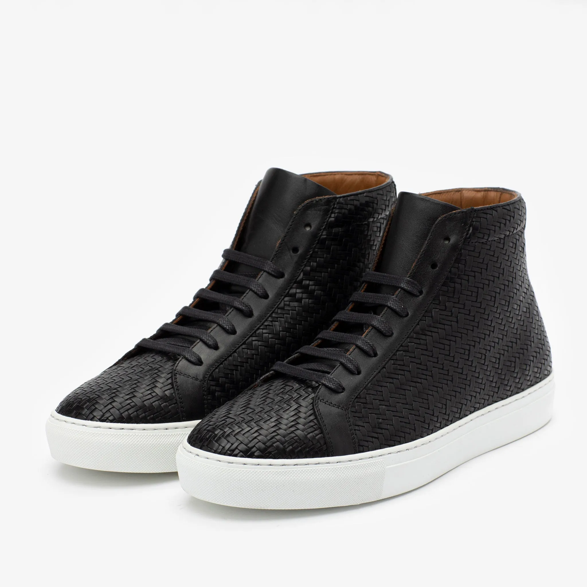 The Hightop Sneaker in Black Woven