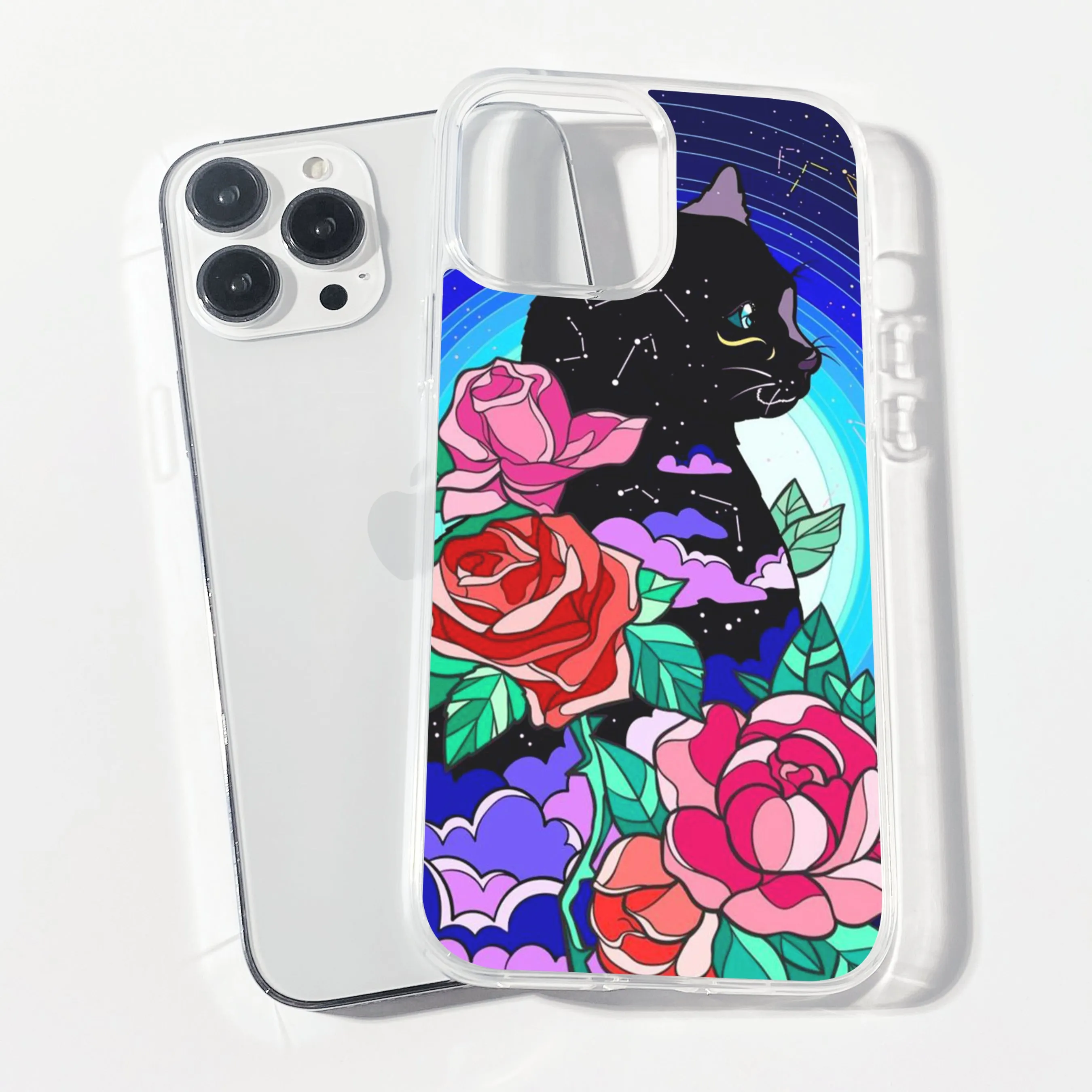 Twilight Whiskers Clear Silicone Phone Cover