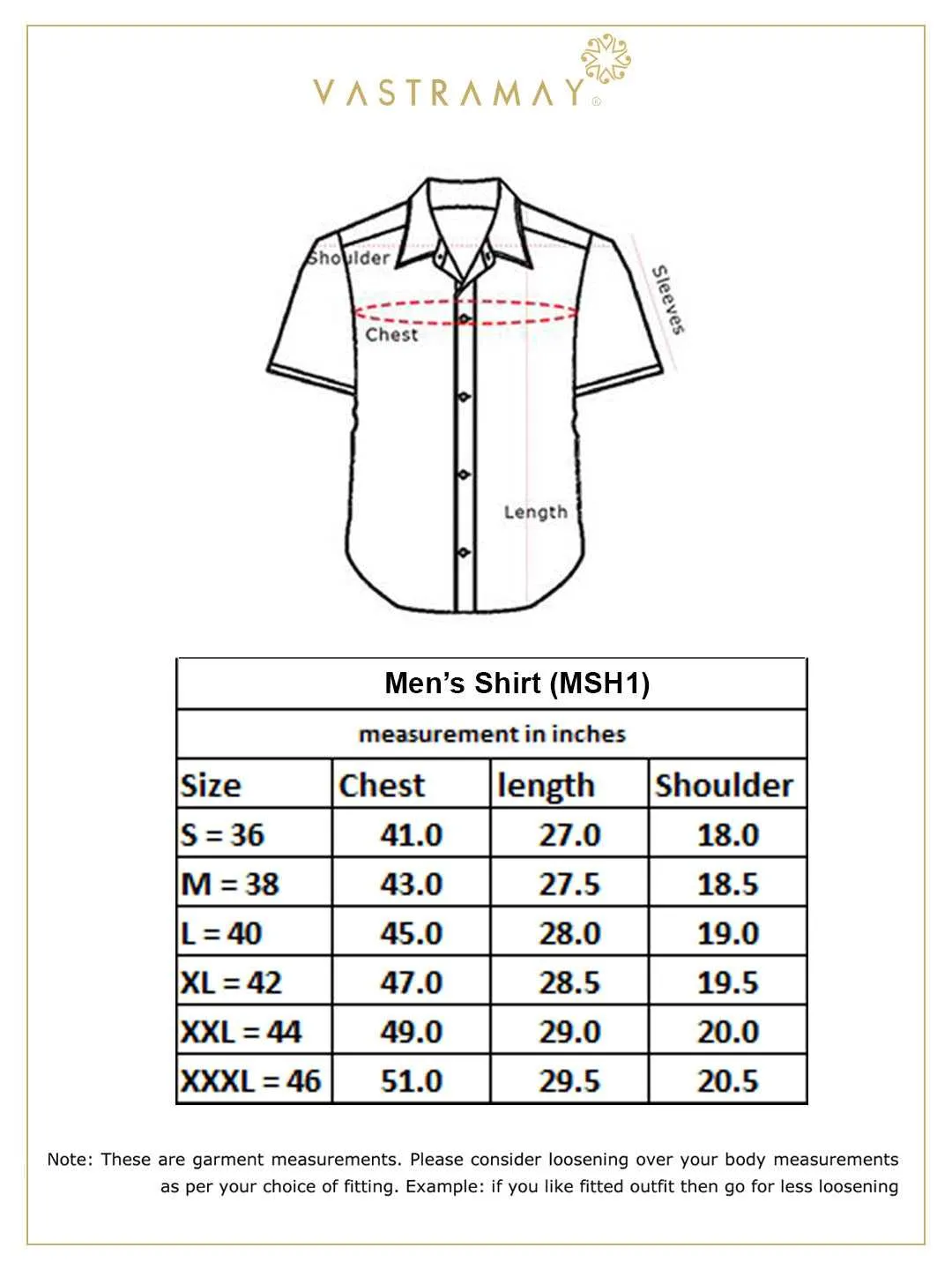 VASTRAMAY Men's Printed Cotton Blend Shirt