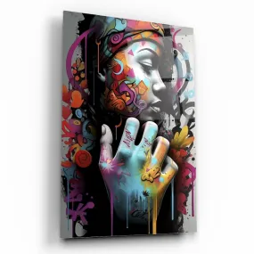 Vibrant Reflections: Graffiti Soul Glass Wall Art