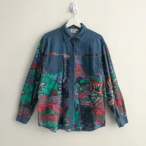 Vintage Denim Graffiti Shirt