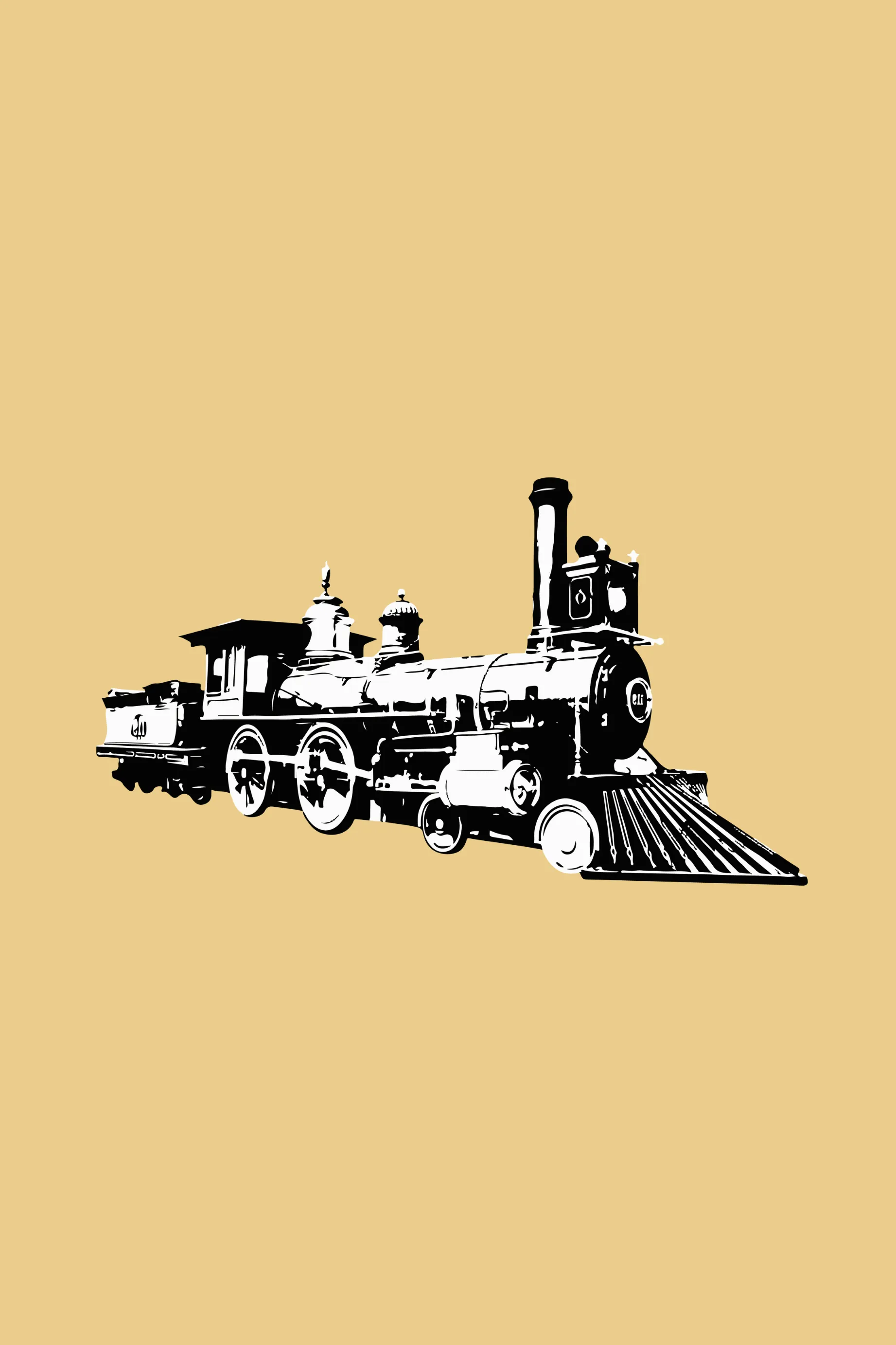 Vintage Locomotive Printed T-shirt for men