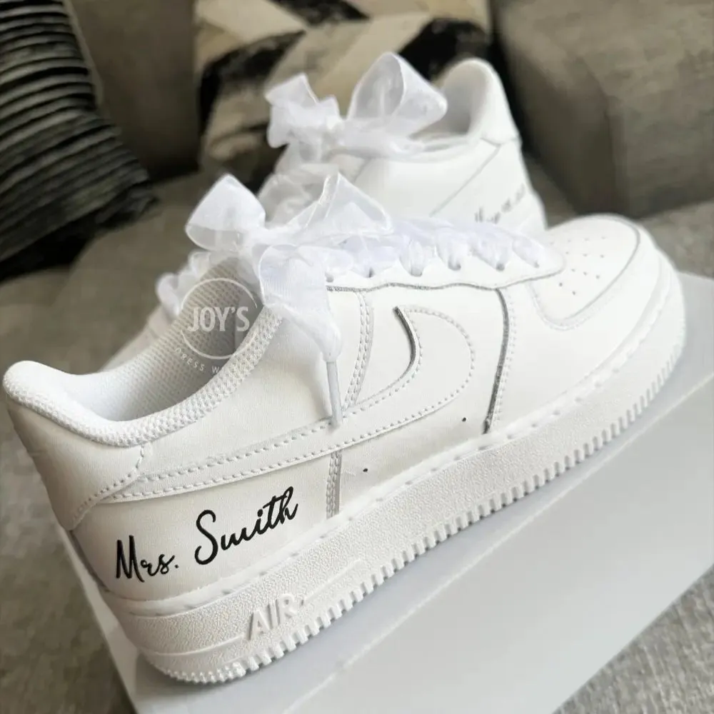 Wedding Sneakers Rhinestones Custom Air Force 1