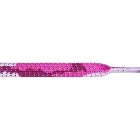 Wholesale Glitter Flat 3/8" - Pink Camouflage (12 Pair Pack) Shoelaces