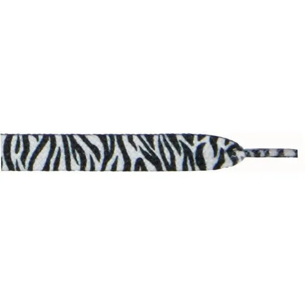 Wholesale Printed Flat 3/8" - Zebra (12 Pair Pack) Shoelaces