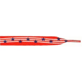 Wholesale Printed Flat 9/16" - Stars and Stripes (12 Pair Pack) Shoelaces