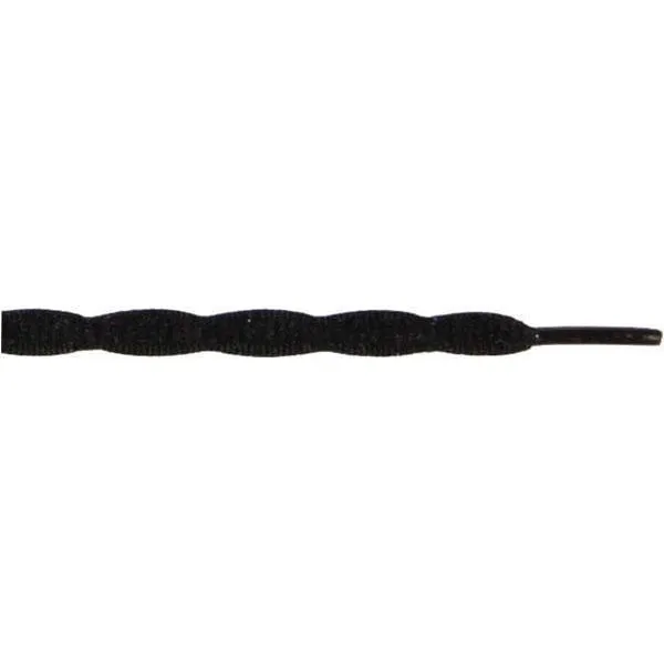 Wholesale Squiggle 5/16" - Black (12 Pair Pack) Shoelaces