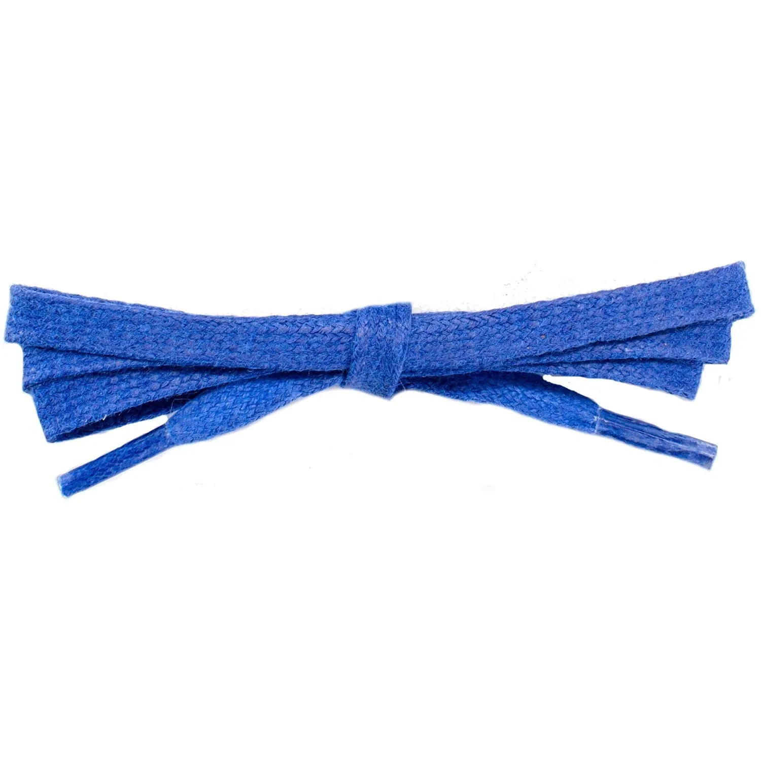 Wholesale Waxed Cotton Flat Dress Laces 1/4" - Royal Blue (12 Pair Pack) Shoelaces