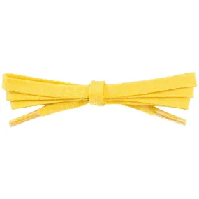 Wholesale Waxed Cotton Flat Dress Laces 1/4" - Yellow (12 Pair Pack) Shoelaces