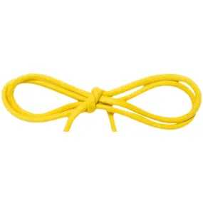 Wholesale Waxed Cotton Thin Round Dress Laces 1/8" - Yellow (12 Pair Pack) Shoelaces