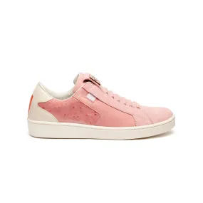 Women's Adelaide Pink Gray Leather Sneakers 92684-110