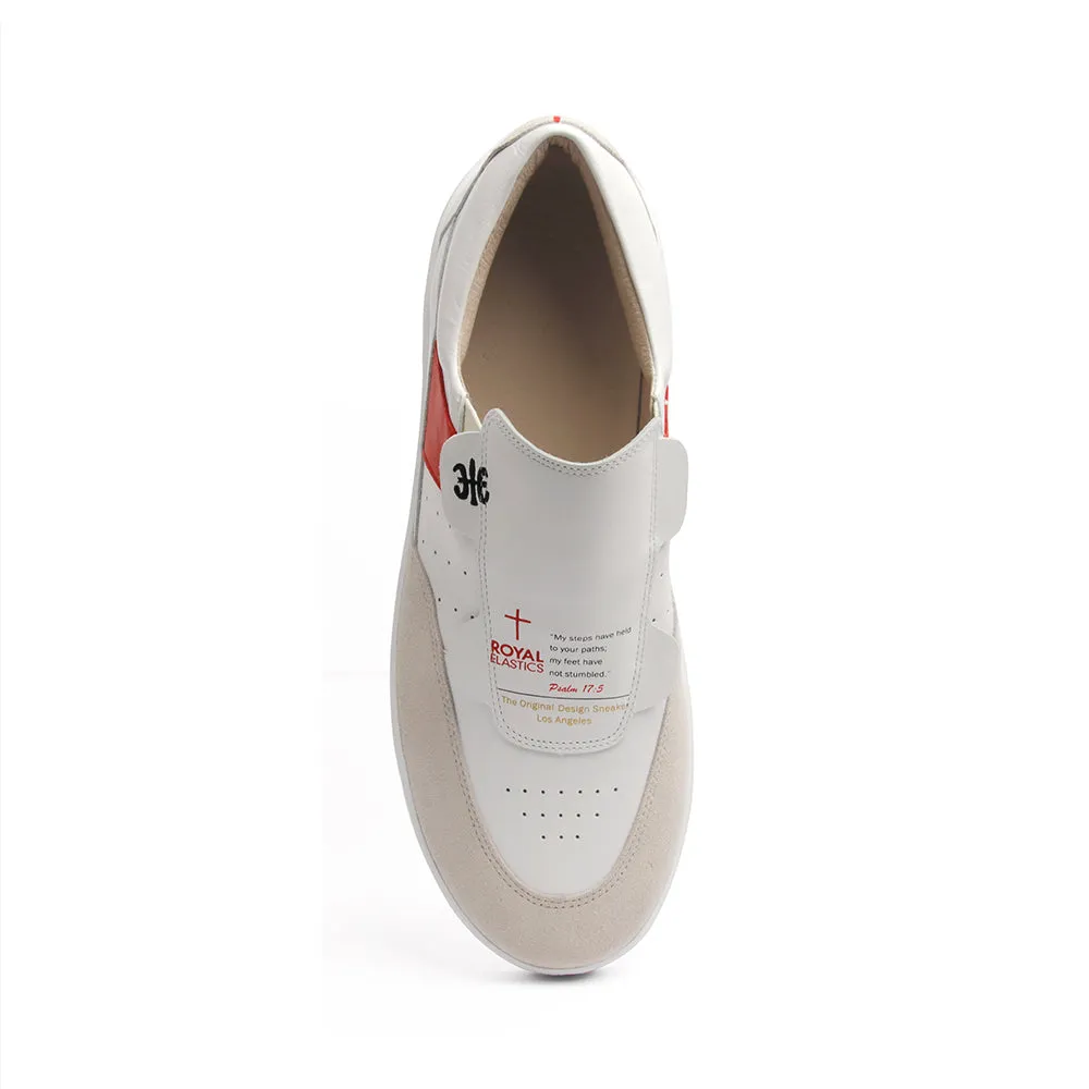 Women's Pastor White Red Leather Sneakers 91891-001