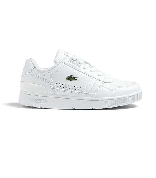 Women's T-Clip Leather Trainers White/White