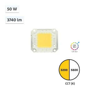 YUJILEDS® CRI 95  50W COB LED 3200K 5600K - 400L - 2pcs